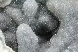 Prasiolite (Green Quartz) Geode With Metal Stand - Uruguay #107721-4